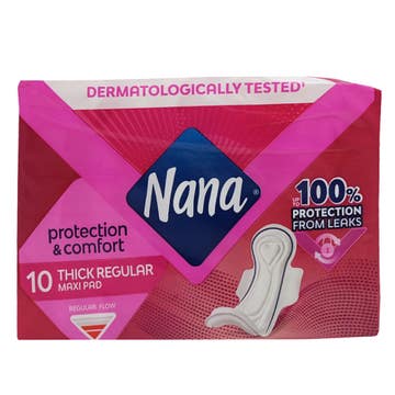 Nana Protection & Comfort Thick Regular Maxi Pads 10s