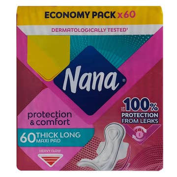 Nana Protection & Comfort Thick Long Maxi Pads 60s [Special Offer]