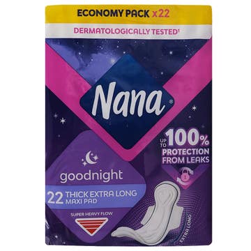 Nana Goodnight Thick Extra Long Maxi Pads 22s