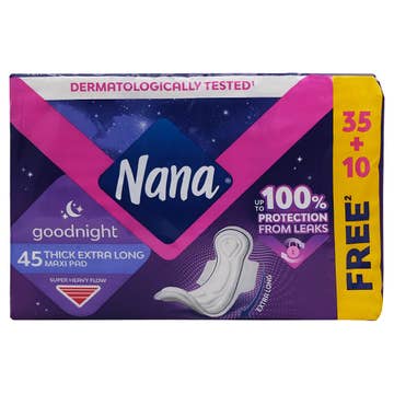 Nana Goodnight Thick Extra Long Maxi Pads 45s