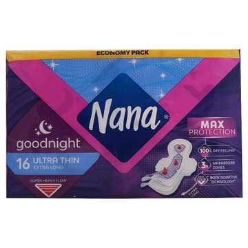 Nana Goodnight Ultra Thin Extra Long Pads 16s