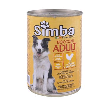 Simba Bocconi Adult Chunks With Chicken & Turkey Dog Food 415g