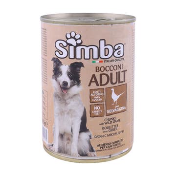 Simba Bocconi Adult Chunks With Wild Game Dog Food 415g
