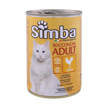Simba Bocconcini Adult Chunkies With Chicken Cat Food 415g
