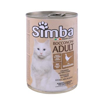 Simba Bocconcini Adult Chunkies Wild Game Cat Food 415g