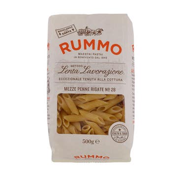 Rummo Mezze Penne Rigate No 28 Pasta 500g