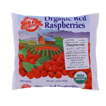 Sno Pac Organic Red Raspberries 283g