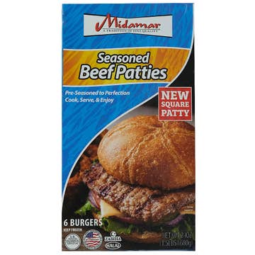 Midamar Seasoned Beef Patties Burger 680g