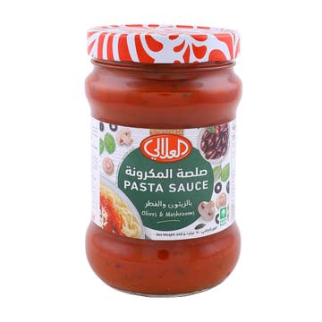 Al Alali Pasta Sauce With Olives & Mushrooms 640g