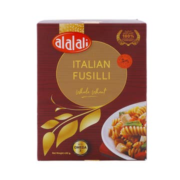 Al Alali Whole Wheat Italian Fusilli Pasta With Omega 3 450g