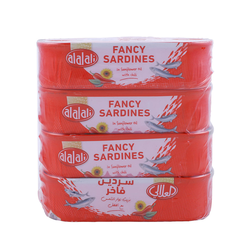Al Alali Sardines in Sunflower Oil with Chili 4's
