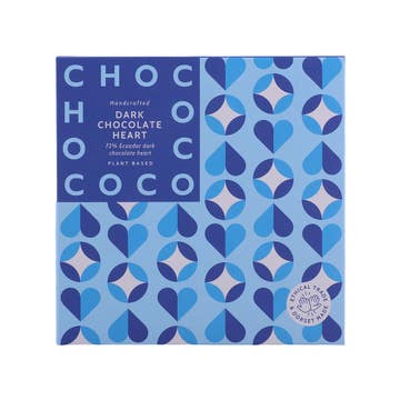 Choco 72% Ecuador Dark Chocolate Heart 75g