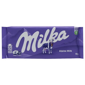 Milka Alpine Milk Chocolate 90g