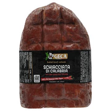 Geca Schiacciata Hot Dry Cured Beef Salami [Per Kg]