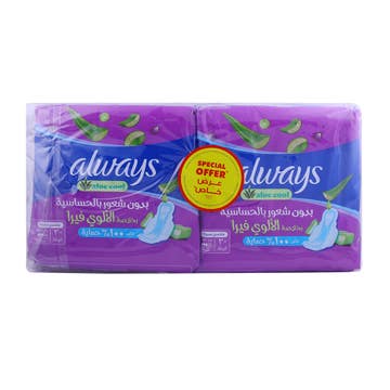 Always Cool & Dry Large Pads With Wings 2x30s
