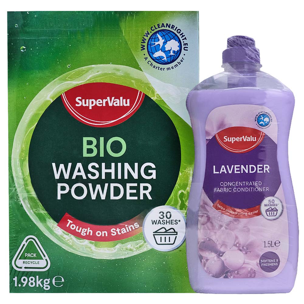 SuperValu Bio Powder 1.98Kg + Lavender Fabric Conditioner 1.5L [Special Offer]