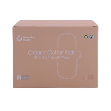 Organico World Ultra Thin Regular Organic Cotton Pads 18s
