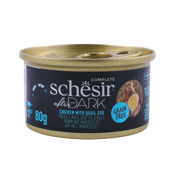 Schesir After Dark Chicken with Quail Egg in Broth Cat Food 80g