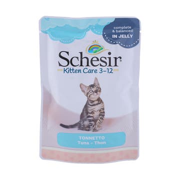 Schesir Kitten Care 3-12 Months Tuna in Jelly Cat Food Pouch 85g