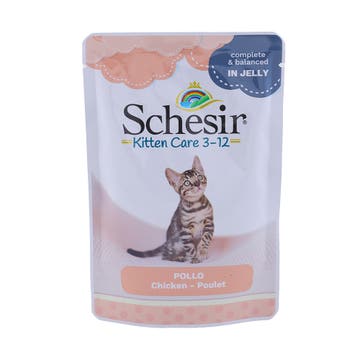 Schesir Kitten Care 3-12 Months Chicken in Jelly Cat Food Pouch 85g