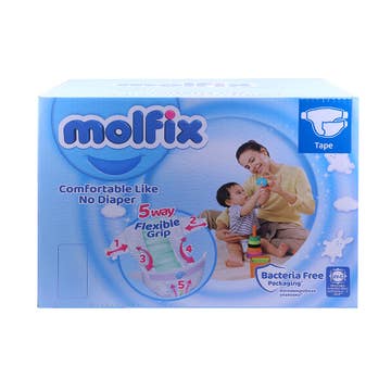 Molfix Comfortable Bacteria Free Diapers  136s