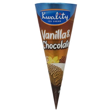 Kwality Vanilla & Chocolate Cone Ice Cream 150ml