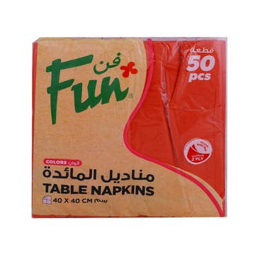 Fun 2-ply Ruby Red Napkin 40x40cm 50s