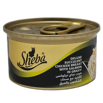 Sheba Succulent Chicken Breast With Salmon In Gravy Cat Food 85g