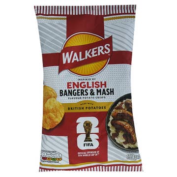 Walkers English Bangers & Mash Potato Crisps 150g