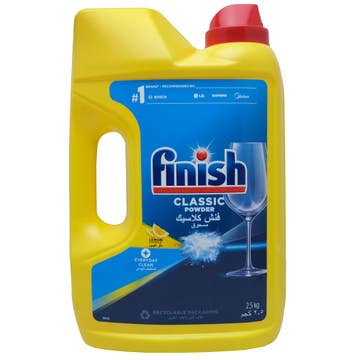 Finish Classic Lemon Dishwashing Powder 2.5Kg