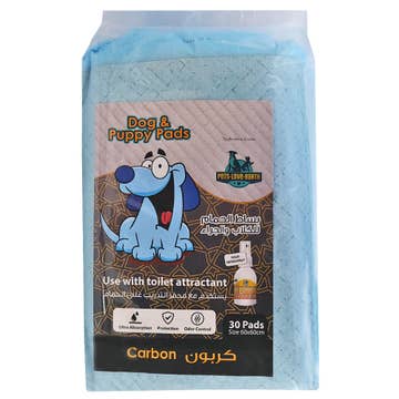 Pets Love Earth Carbon Dog & Puppy Pads 60x60cm 30s