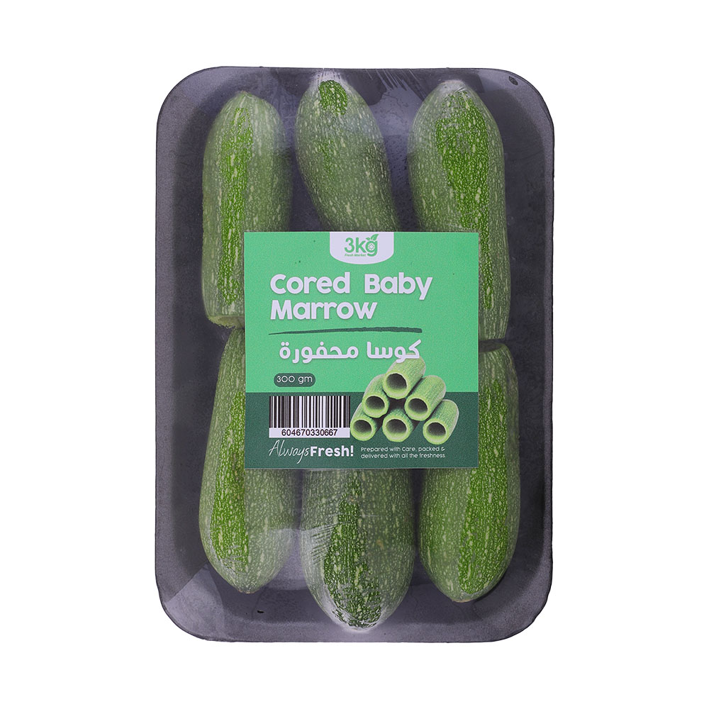 3Kg Fresh Market Cored Baby Marrow 300g