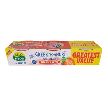 Nada Strawberry Greek Yoghurt 3x160g [Special Offer]