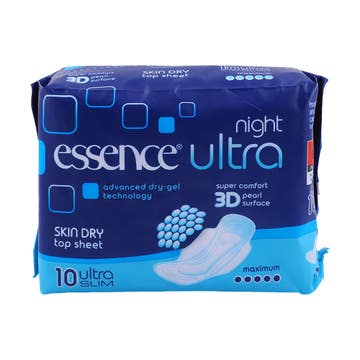Essence Ultra Night Slim Sanitary Pads 10's