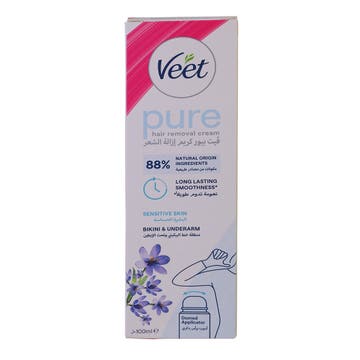 Veet Pure Sensitive Skin Bikini & Underarm Hair Removal Cream 100ml