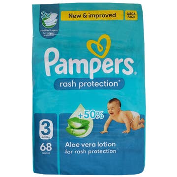 Pampers Rash Protection S3 Mega Pack Diapers 68s