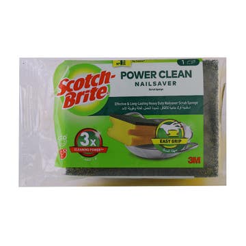 Scotch Brite Power Clean Nailsaver Scrub Sponge