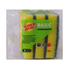3m Scotch Brite Basic Scrub Sponge 3s