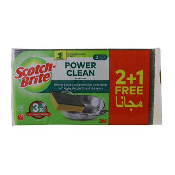 3m Scotch Brite Triple Green Laminate Scrub Sponge [2+1 Free] [Special Offer]