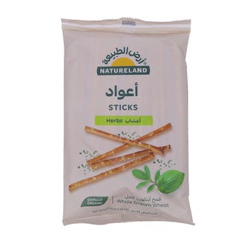 Natureland Whole Einkorn Wheat Sticks With Herbs 45g