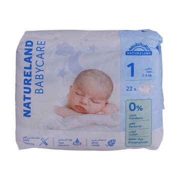 Natureland Diapers Size 1 2-4Kg 22s