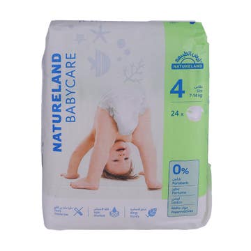 Natureland Diapers Size 4 7-14Kg 24s
