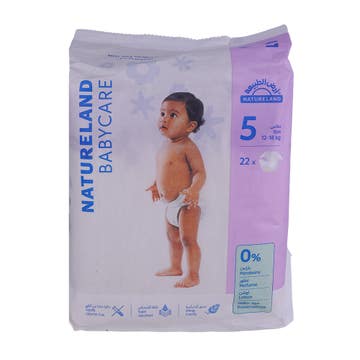 Natureland Diapers Size 5 12-18Kg 22s