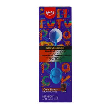 Amos Tasty Sounds Cola Flavor Audio Lollipop 12g