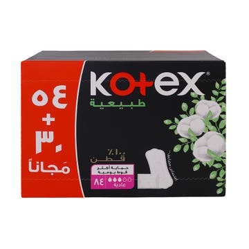 Kotex Normal Cotton Panty Liners [54+30 Free] [Special Offer]