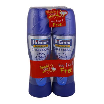 HiGeen Crazy Cool Deodorant 2x75ml [Special Offer]