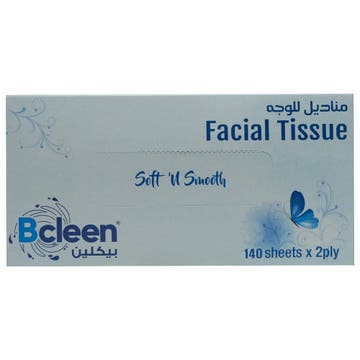 Bcleen 2-ply Soft n Smooth Facial Tissue 140s