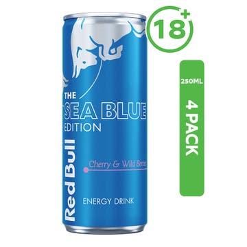 Red Bull Sea Blue Cherry Energy Drink 4X250ml