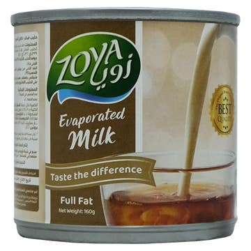 Zoya Evaporated Full Fat Milk 160g