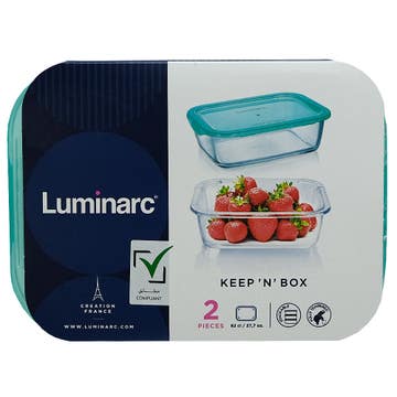 Luminarc Keep 'n' Box Rectangular Set 2s 82cl